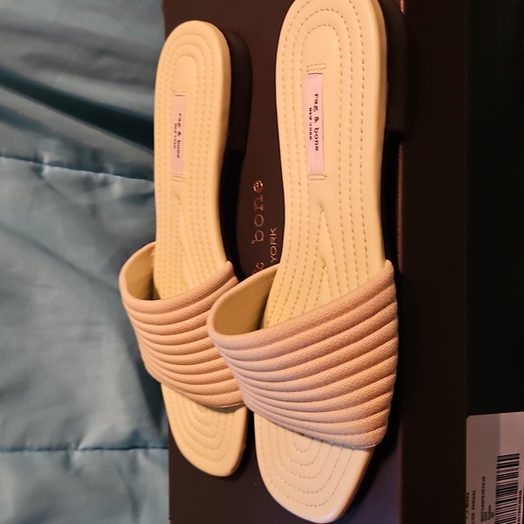 Rag & Bone Beige Slide Sandals - Picture 3 of 5